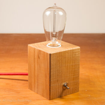Wood Cube Lamp no 004